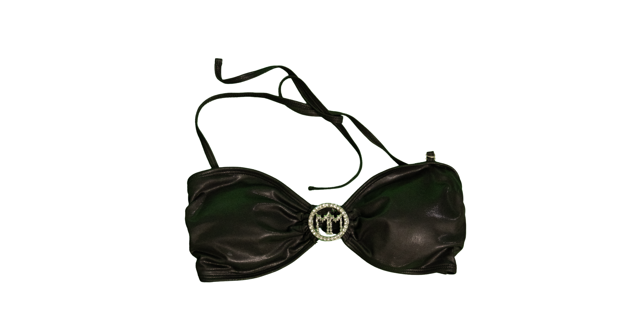 Bandeau Badge Bikini black Top